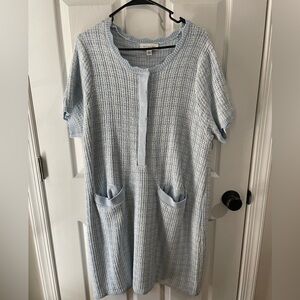 Free Assembly Tweed Mini Sweater Dress with Pockets. Size XL.